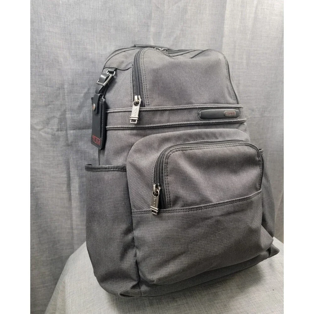 TUMI Alpha 17' Backpack - 263162hgy4 - Gray Nylon Leather Trim Laptop Travel Lux